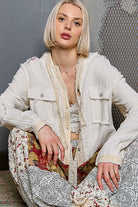 Vintage Wash Double Gauze Hoodie Jacket-Hoodie-Pol Clothing-Stuffology - Where Vintage Meets Modern, A Boutique for Real Women in Crosbyton, TX