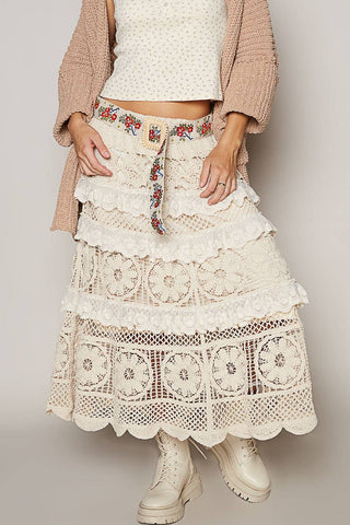 Floral pattern print square buckle belt-BELT-Pol Clothing-Stuffology - Where Vintage Meets Modern, A Boutique for Real Women in Crosbyton, TX