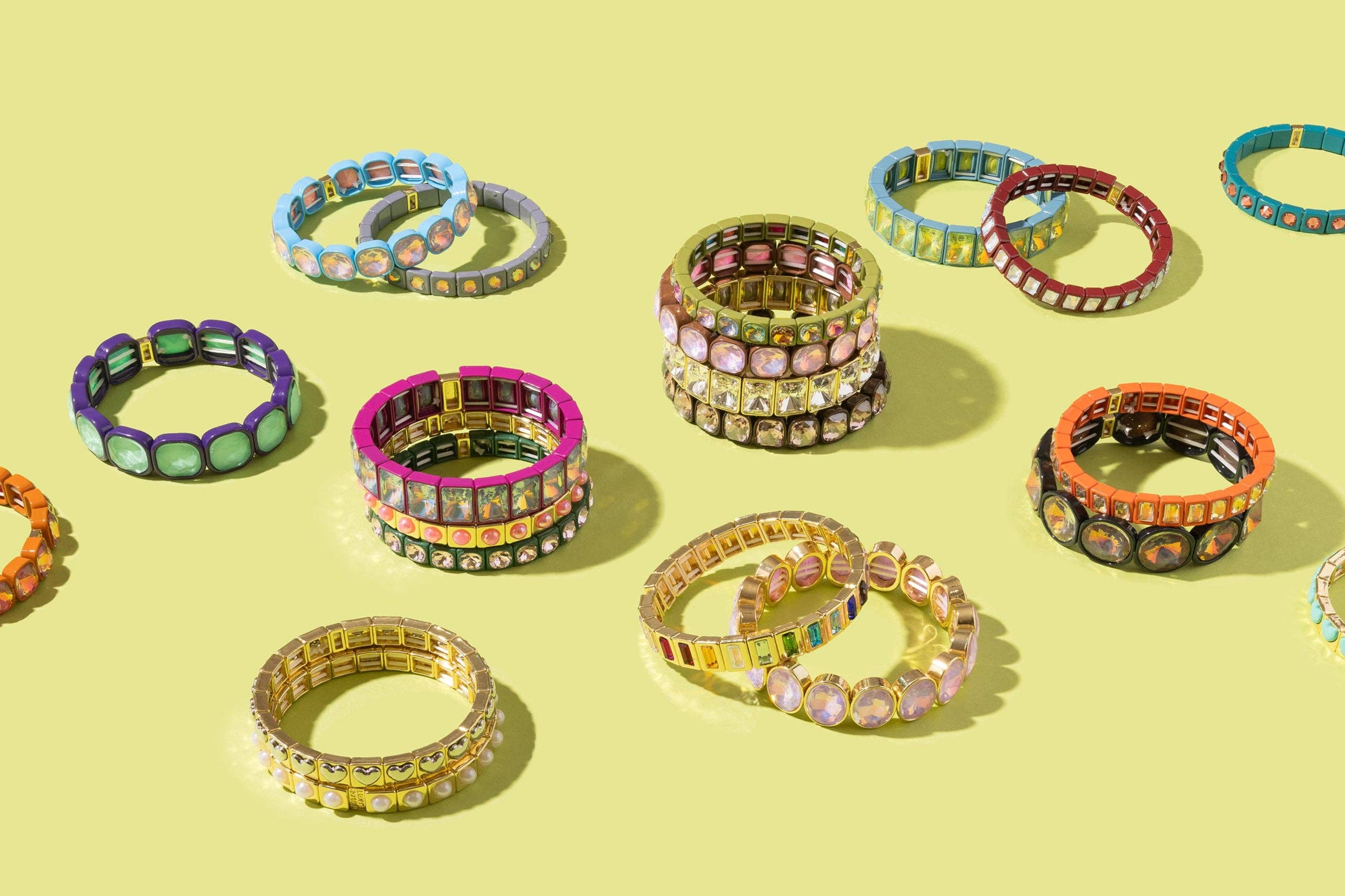 Enamel Stretch Bracelet - Asst Styles - Fall / Autumn Colors-Bracelets-Taylor Elliott Designs-Stuffology - Where Vintage Meets Modern, A Boutique for Real Women in Crosbyton, TX