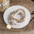 Gilded Sorbet Stack – Set of 3 Stretchy Beaded Summer Bracelets-Bracelets-PennyLine inc-Stuffology - Where Vintage Meets Modern, A Boutique for Real Women in Crosbyton, TX
