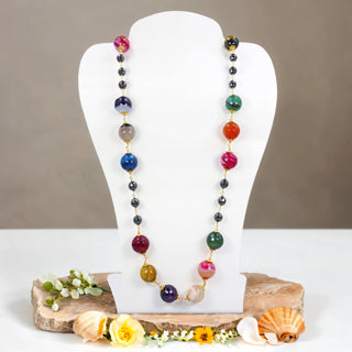 Prism Elegance Agate Necklace-Necklaces-IST Jewelry-Stuffology - Where Vintage Meets Modern, A Boutique for Real Women in Crosbyton, TX