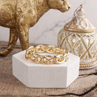 Bold Links – Chunky Chain Stretchy Bracelet - in Gold-Bracelets-PennyLine inc-Stuffology - Where Vintage Meets Modern, A Boutique for Real Women in Crosbyton, TX