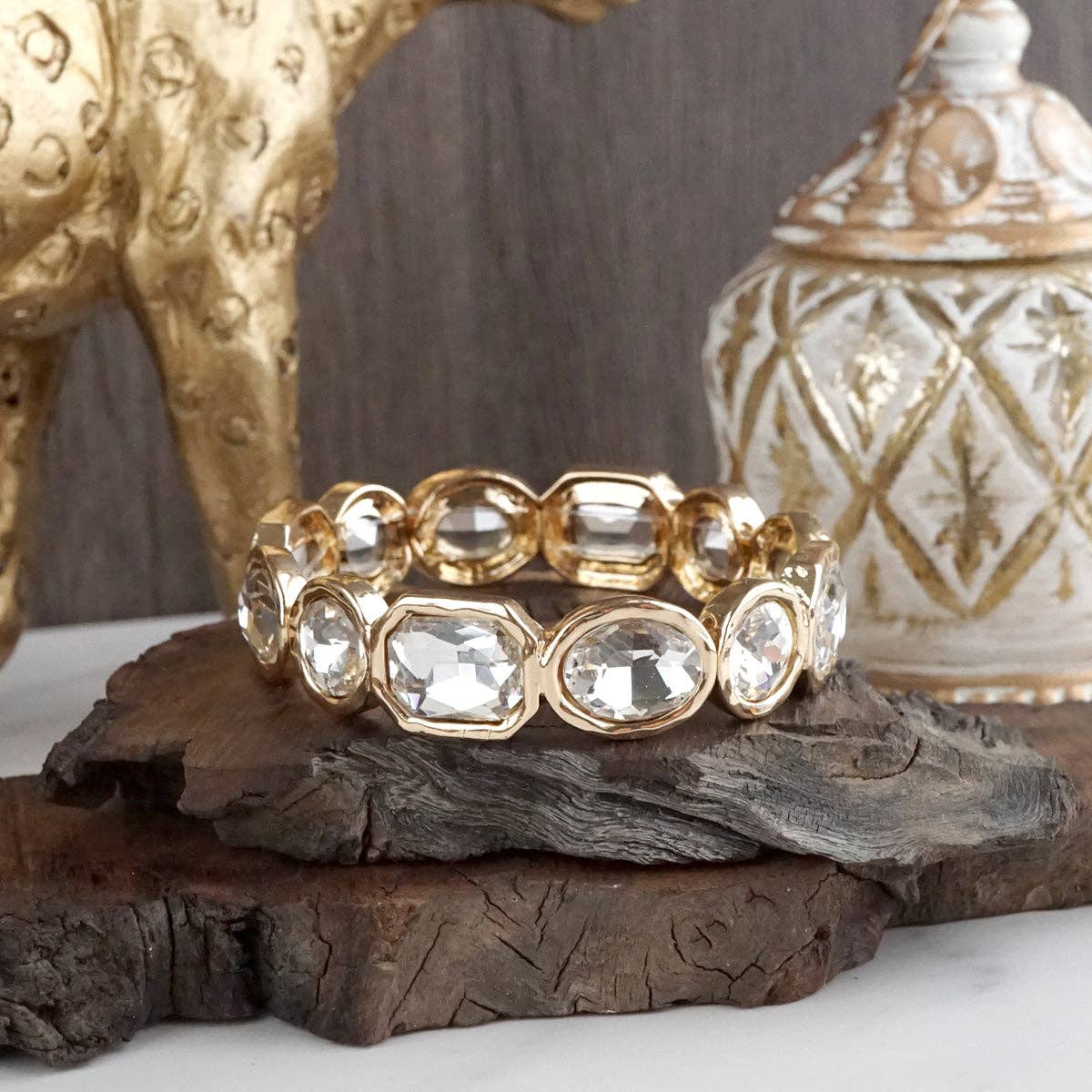 Radiant Array – Statement Stretchy Gem Bangle-PennyLine inc-Stuffology - Where Vintage Meets Modern, A Boutique for Real Women in Crosbyton, TX