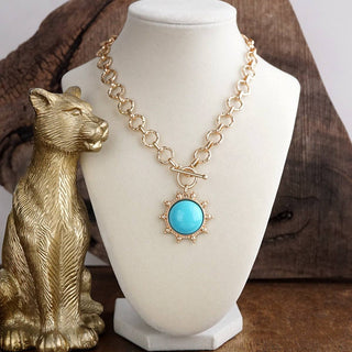 Suncrest Duo – Toggle Charm Chain Necklace-PennyLine inc-Stuffology - Where Vintage Meets Modern, A Boutique for Real Women in Crosbyton, TX