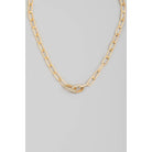 Gold Pave Chain Link Necklace | Stuffology Boutique-Necklaces-The Looks by Fame Accessories-Stuffology - Where Vintage Meets Modern, A Boutique for Real Women in Crosbyton, TX