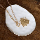 Modern Spiky Heart Paperclip Necklace - Gold Tone-necklace-PennyLine inc-Stuffology - Where Vintage Meets Modern, A Boutique for Real Women in Crosbyton, TX