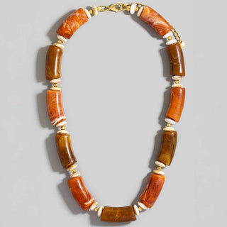 Modern Edge Marble Necklace-Necklaces-The Looks by Fame Accessories-Stuffology - Where Vintage Meets Modern, A Boutique for Real Women in Crosbyton, TX