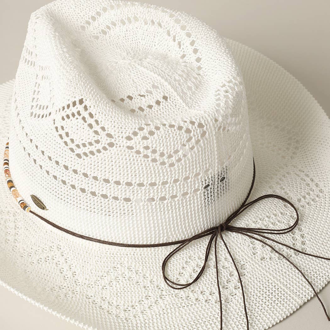 White Sands Beaded Cowboy Hat-Hats-Fashion City-Stuffology - Where Vintage Meets Modern, A Boutique for Real Women in Crosbyton, TX