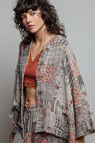 Patches Hooded Jacket-Jackets-Pol Clothing-Stuffology - Where Vintage Meets Modern, A Boutique for Real Women in Crosbyton, TX