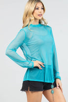 SEMI SHEER MOCK NECK MESH TOP-MESH TOP-Avery-Stuffology - Where Vintage Meets Modern, A Boutique for Real Women in Crosbyton, TX
