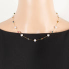 Dainty Chain Bead Station Necklace-Necklaces-The Looks by Fame Accessories-Stuffology - Where Vintage Meets Modern, A Boutique for Real Women in Crosbyton, TX