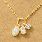 Dainty Opal Crystal Charm Necklace-Necklaces-The Looks by Fame Accessories-Stuffology - Where Vintage Meets Modern, A Boutique for Real Women in Crosbyton, TX