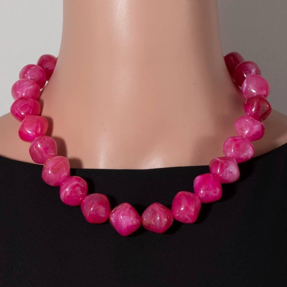 Marble Muse Necklace-Necklaces-The Looks by Fame Accessories-Stuffology - Where Vintage Meets Modern, A Boutique for Real Women in Crosbyton, TX