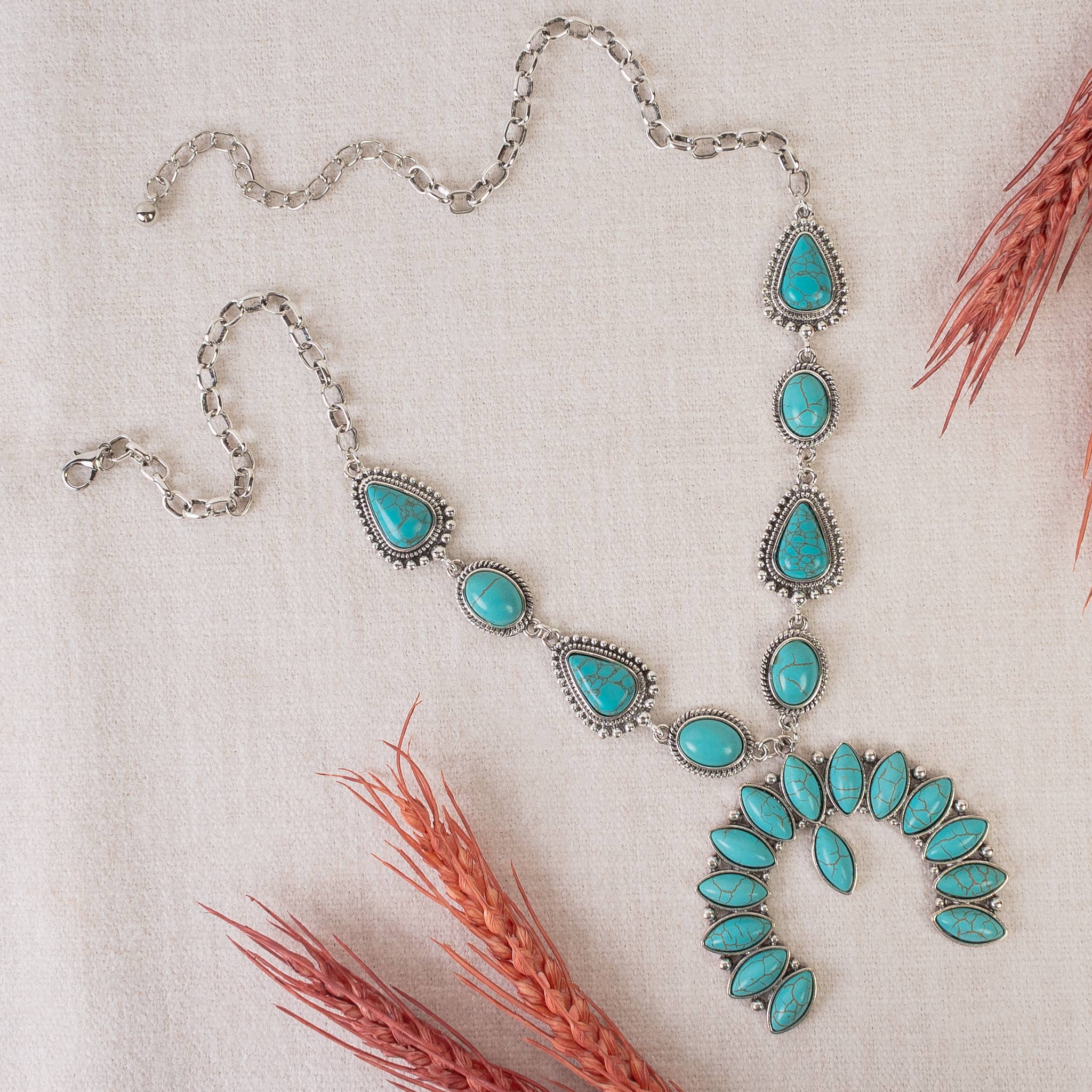 Squash Blossom Necklace-Your Fashion Wholesale-Stuffology - Where Vintage Meets Modern, A Boutique for Real Women in Crosbyton, TX