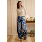 WASHED POLKA DOT DENIM BARREL PANTS WITH CARGO POCKETS-BiBi-Stuffology - Where Vintage Meets Modern, A Boutique for Real Women in Crosbyton, TX