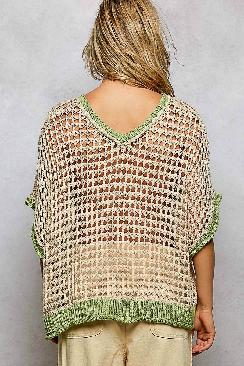 POL Clothing Round Neck Sleeveless Floral Open Crochet Sweater-Sweater Vest-Pol Clothing-Stuffology - Where Vintage Meets Modern, A Boutique for Real Women in Crosbyton, TX