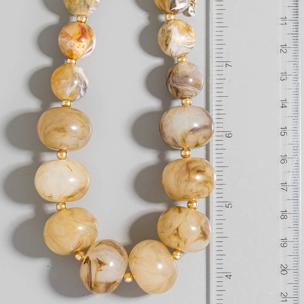Canyon Stone Beaded Necklace-necklace-The Looks by Fame Accessories-Stuffology - Where Vintage Meets Modern, A Boutique for Real Women in Crosbyton, TX