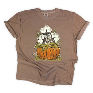 Cotton Pumpkin Graphic Tee-Graphic Tees-Baxter & Me-Stuffology - Where Vintage Meets Modern, A Boutique for Real Women in Crosbyton, TX