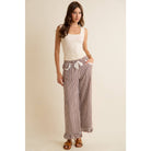 GINGHAM LACE RUFFLED PULL ON PANTS-So Me-Stuffology - Where Vintage Meets Modern, A Boutique for Real Women in Crosbyton, TX