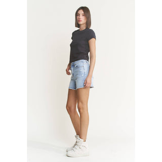 High Waisted Frayed Mica Denim Shorts-Shorts-Mica Denim-Stuffology - Where Vintage Meets Modern, A Boutique for Real Women in Crosbyton, TX