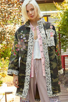 Oversized Camo Print Crochet Detail Jacket/Stuffology Boutique-Jackets-Pol Clothing-Stuffology - Where Vintage Meets Modern, A Boutique for Real Women in Crosbyton, TX