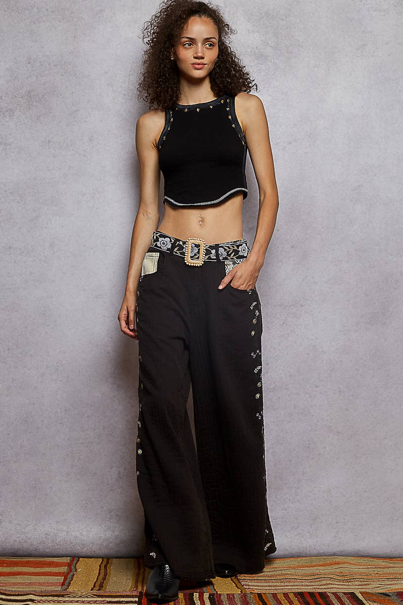 Floral Print Square Buckle Belt-BELT-Pol Clothing-Stuffology - Where Vintage Meets Modern, A Boutique for Real Women in Crosbyton, TX