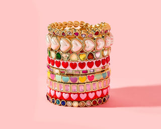 Sweetheart Stretch Bracelet for Girls-Bracelets-Taylor Elliott Designs-Stuffology - Where Vintage Meets Modern, A Boutique for Real Women in Crosbyton, TX