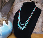 Case of 2 Turquoise, red glass bead necklaces, Native made-Necklaces-Horse Spirit Studio-Stuffology - Where Vintage Meets Modern, A Boutique for Real Women in Crosbyton, TX