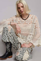 POL Clothing Crochet Cardigan Top-Top-Pol Clothing-Stuffology - Where Vintage Meets Modern, A Boutique for Real Women in Crosbyton, TX