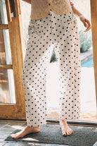High-rise Printed Black Polka Dot Denim Pants-Jeans-Oddi-Stuffology - Where Vintage Meets Modern, A Boutique for Real Women in Crosbyton, TX