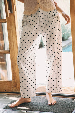 High-rise Printed Black Polka Dot Denim Pants-Jeans-Oddi-Stuffology - Where Vintage Meets Modern, A Boutique for Real Women in Crosbyton, TX