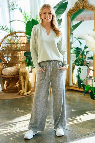 Notched V-Neck Knit Top-TOP-Doe and Rae-Stuffology - Where Vintage Meets Modern, A Boutique for Real Women in Crosbyton, TX