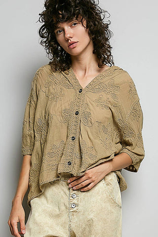 POL Clothing Lightweight Floral Crochet Hoodie Top-Crochet Top-Pol Clothing-Stuffology - Where Vintage Meets Modern, A Boutique for Real Women in Crosbyton, TX
