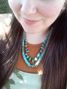 Handmade Turquoise Nugget Necklace with Seashell Heishi-Horse Spirit Studio-Stuffology - Where Vintage Meets Modern, A Boutique for Real Women in Crosbyton, TX