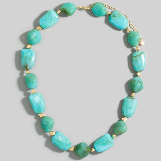 Chunky TurqNecklace-Necklaces-The Looks by Fame Accessories-Stuffology - Where Vintage Meets Modern, A Boutique for Real Women in Crosbyton, TX