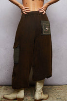 POL Clothing Double gauze floral embroidery accents patch detail pants-pants-Pol Clothing-Stuffology - Where Vintage Meets Modern, A Boutique for Real Women in Crosbyton, TX