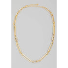Studded Long Oval Chain Link Necklace | Stuffology Boutique-Necklaces-The Looks by Fame Accessories-Stuffology - Where Vintage Meets Modern, A Boutique for Real Women in Crosbyton, TX