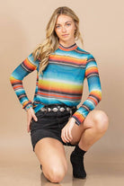SERAPE PRINT SEMI SHEER MESH TOP-MESH TOP-Avery-Stuffology - Where Vintage Meets Modern, A Boutique for Real Women in Crosbyton, TX