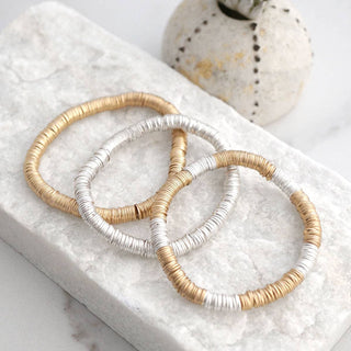 Heishi Bead Bracelet-Bracelets-PennyLine inc-Stuffology - Where Vintage Meets Modern, A Boutique for Real Women in Crosbyton, TX
