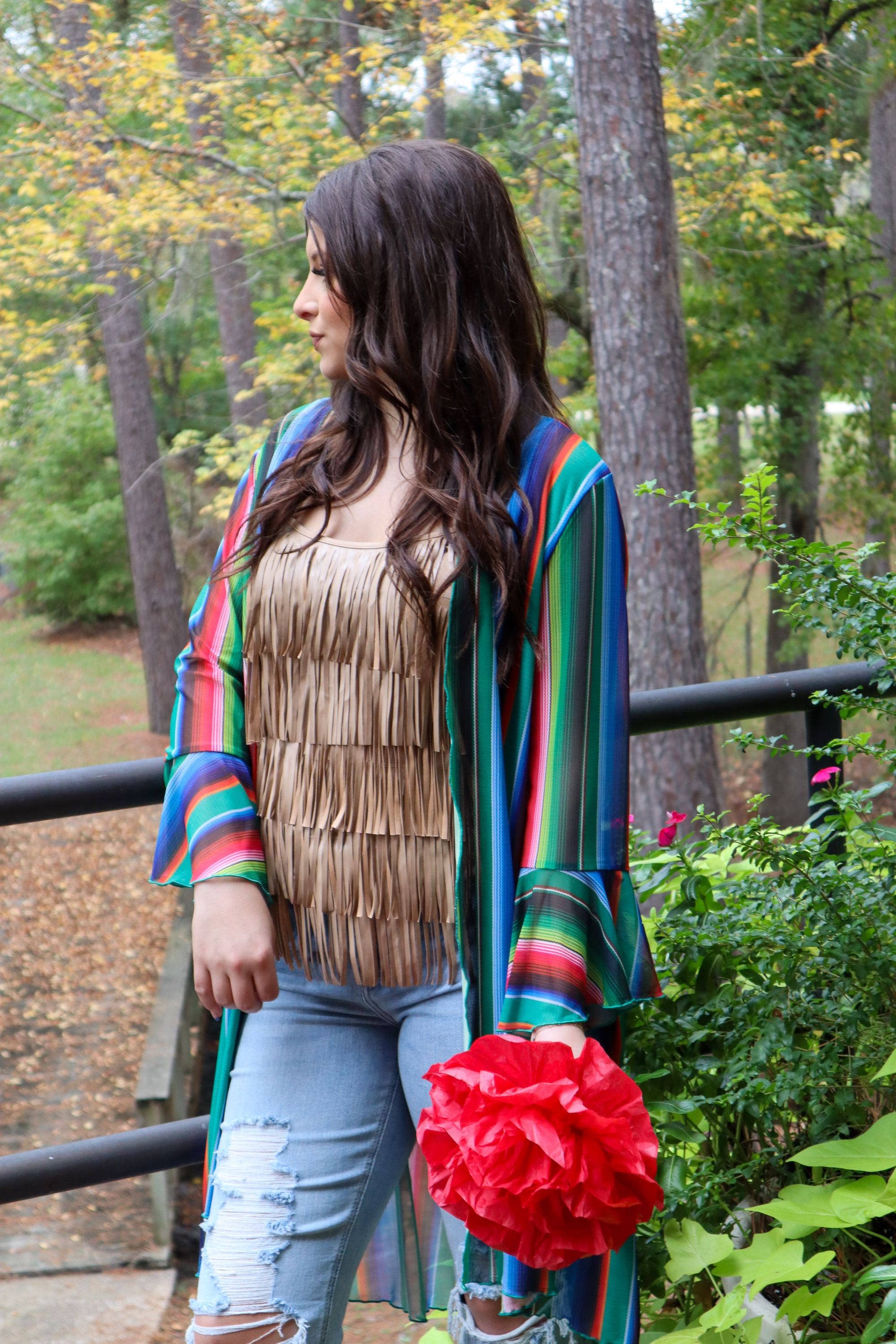 Boho Serape - Cactus Kimono / Stuffology Boutique-Kimonos-Merigold Kiss-Stuffology - Where Vintage Meets Modern, A Boutique for Real Women in Crosbyton, TX