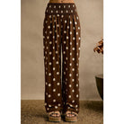 POLKA DOT CREPE SMOCKED POCKET WIDE LEG PANTS-So Me-Stuffology - Where Vintage Meets Modern, A Boutique for Real Women in Crosbyton, TX