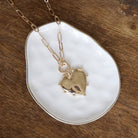 Modern Spiky Heart Paperclip Necklace - Gold Tone-necklace-PennyLine inc-Stuffology - Where Vintage Meets Modern, A Boutique for Real Women in Crosbyton, TX