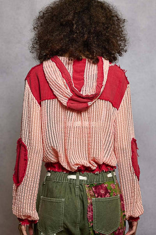 POL Clothing Open Knit Frayed Jacket-Jackets-Pol Clothing-Stuffology - Where Vintage Meets Modern, A Boutique for Real Women in Crosbyton, TX