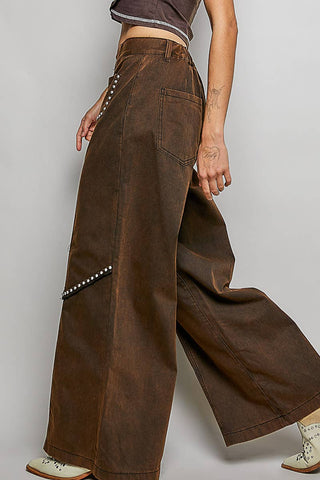 POL Vintage High Rise Wide Leg Pants-Wide Leg Pants-Pol Clothing-Stuffology - Where Vintage Meets Modern, A Boutique for Real Women in Crosbyton, TX