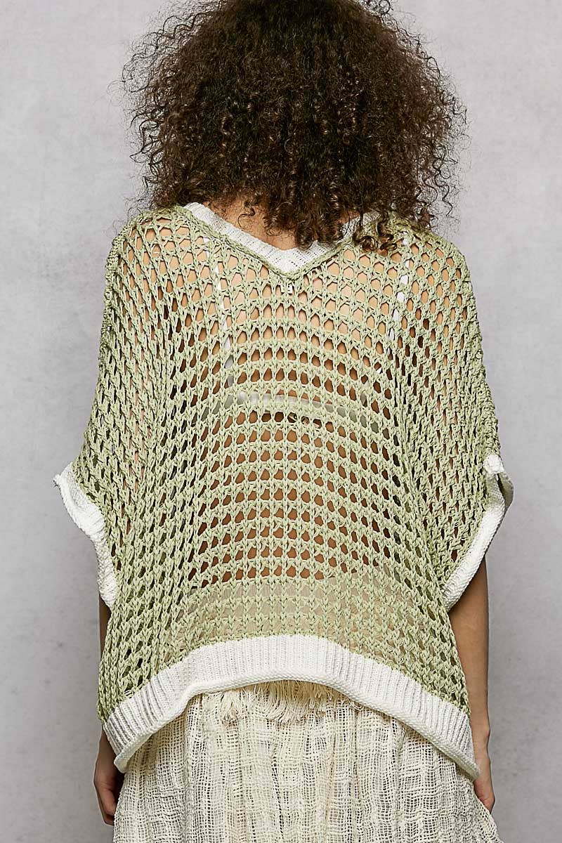 POL Clothing Round Neck Sleeveless Floral Open Crochet Sweater-Sweater Vest-Pol Clothing-Stuffology - Where Vintage Meets Modern, A Boutique for Real Women in Crosbyton, TX