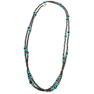 Navajo Beads Versatile Long 60 inch Necklace-Necklaces-Lunar Deer-Stuffology - Where Vintage Meets Modern, A Boutique for Real Women in Crosbyton, TX