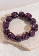 Color-Block Cube Circle Stretch Cord Bracelet | 40B5197-Bracelet-JOSSLYN by wall to wall-Stuffology - Where Vintage Meets Modern, A Boutique for Real Women in Crosbyton, TX