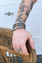 Turquoise Bead Bracelet-Bracelets-Stuffology Boutique-Stuffology - Where Vintage Meets Modern, A Boutique for Real Women in Crosbyton, TX