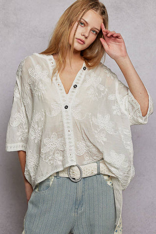 POL Clothing Lightweight Floral Crochet Hoodie Top-Crochet Top-Pol Clothing-Stuffology - Where Vintage Meets Modern, A Boutique for Real Women in Crosbyton, TX