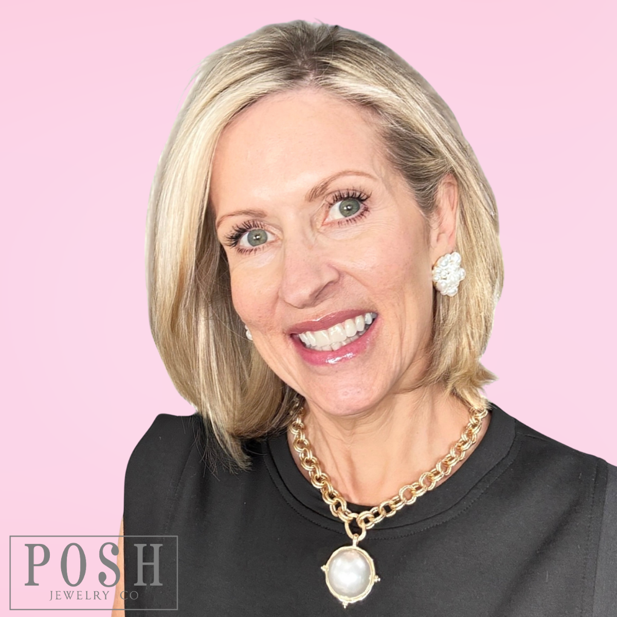 Pearl bead pendant necklace-necklace-Pink Panache Brands-Stuffology - Where Vintage Meets Modern, A Boutique for Real Women in Crosbyton, TX